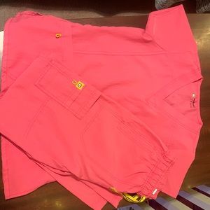 WonderWink Pink Scrub Set Size Small